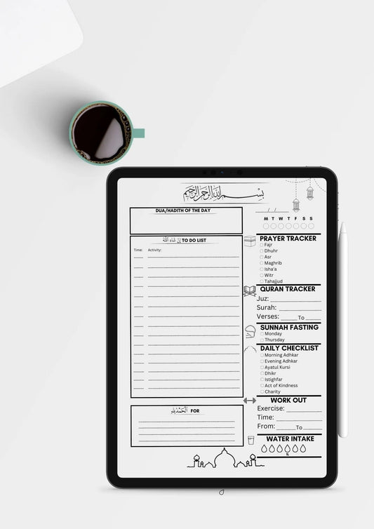 Islamic Daily Planner (Digital/Printable)